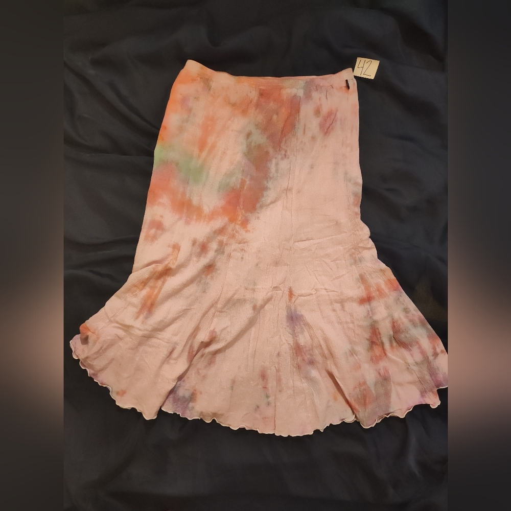 Long tie dye skirt